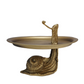 Gold Metal Tray with Snail Shaped Stand
