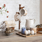 Mango Wood and Marble Mug Rack