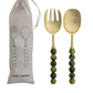 Green Stainless Steel Salad Servers Set of 2