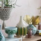 Hand Painted Geometric Footed Bowl