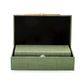 Monaco Green Faux Seagrass S/2 Nested Decorative Boxes