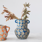 Terra-cotta Vase with Wax Relief Dots and Handles