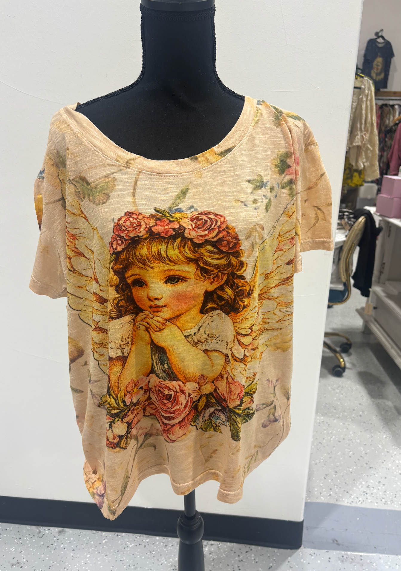 Flower Printed Angel Top