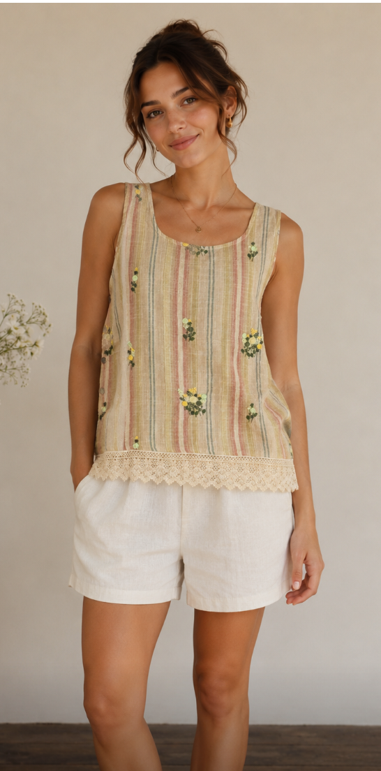 Jaded Gypsy Moon Flower Tank