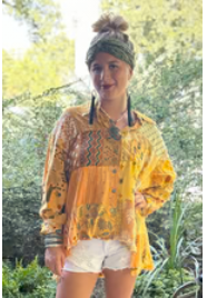 Jaded Gypsy Patchwork Sunrise Top -Sunshine OS