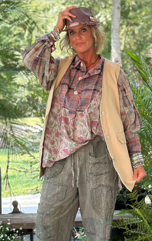 Jaded Gypsy Harvest Winds Vest-taupe-OS