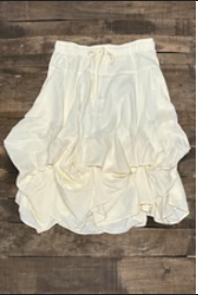 Jaded Gypsy Ruffled Up Skirt -Parchment OS