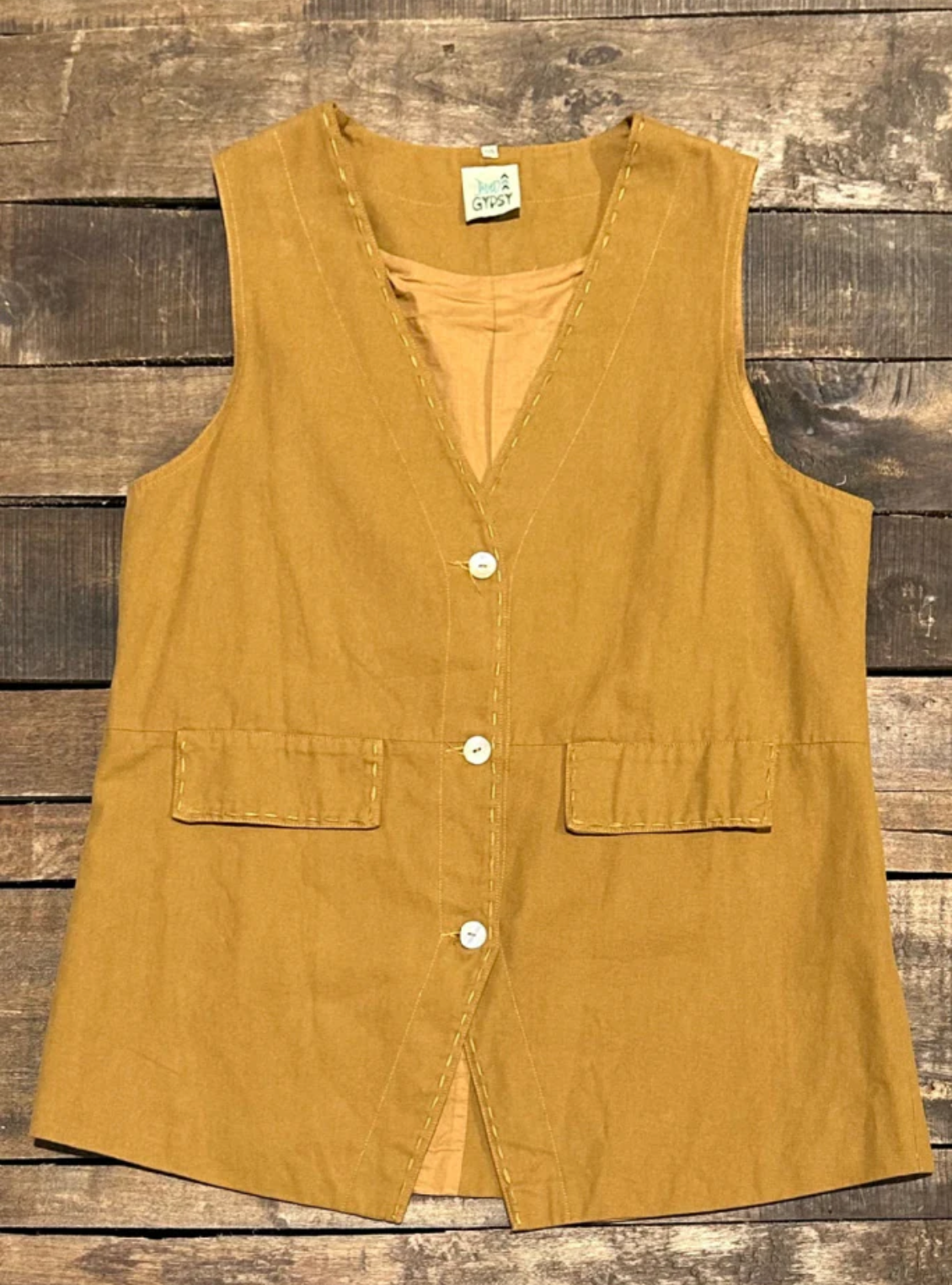 Jaded Gypsy Harvest Winds Vest Camel - OS