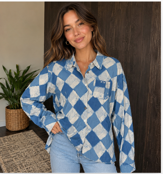 Jaded Gypsy Starburst Top Royal Diamond- OS