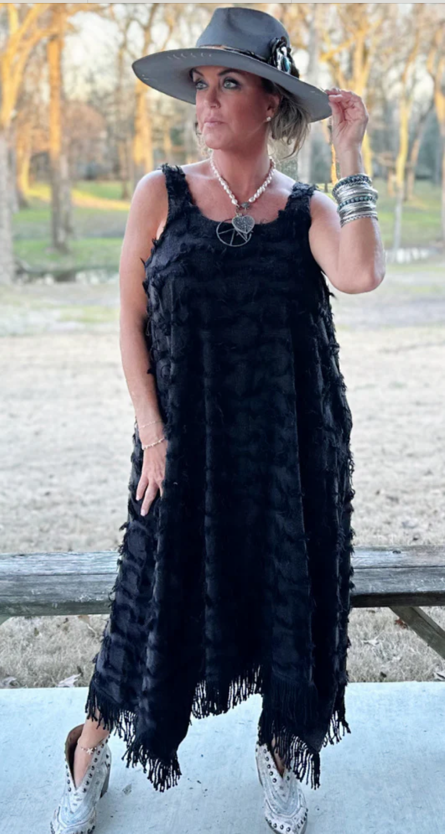 Jaded Gypsy Evening Breeze Dress Midnight- OS