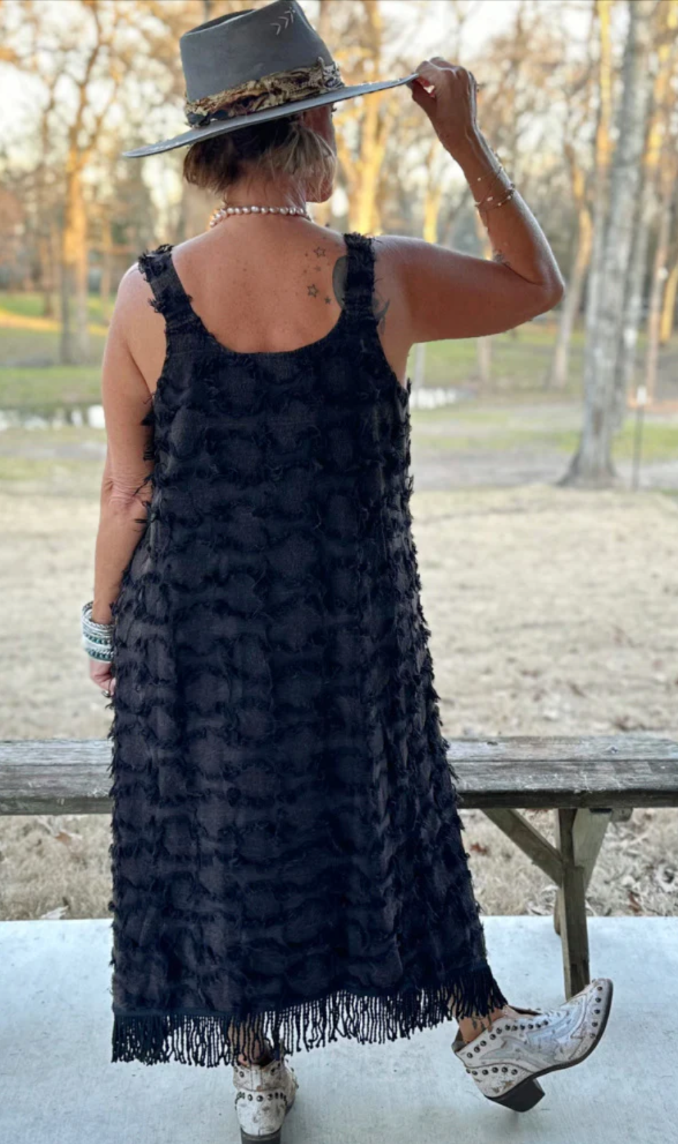 Jaded Gypsy Evening Breeze Dress Midnight- OS