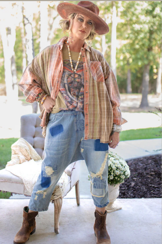Jaded Gypsy Road trip Harem Pants- OS