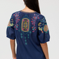 Johnny Was Margot Short Sleeve Blouse Blue Night