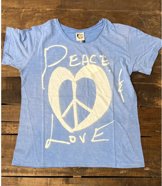 Jaded Gypsy Moon Dance Tee - Sky Peace. & Love