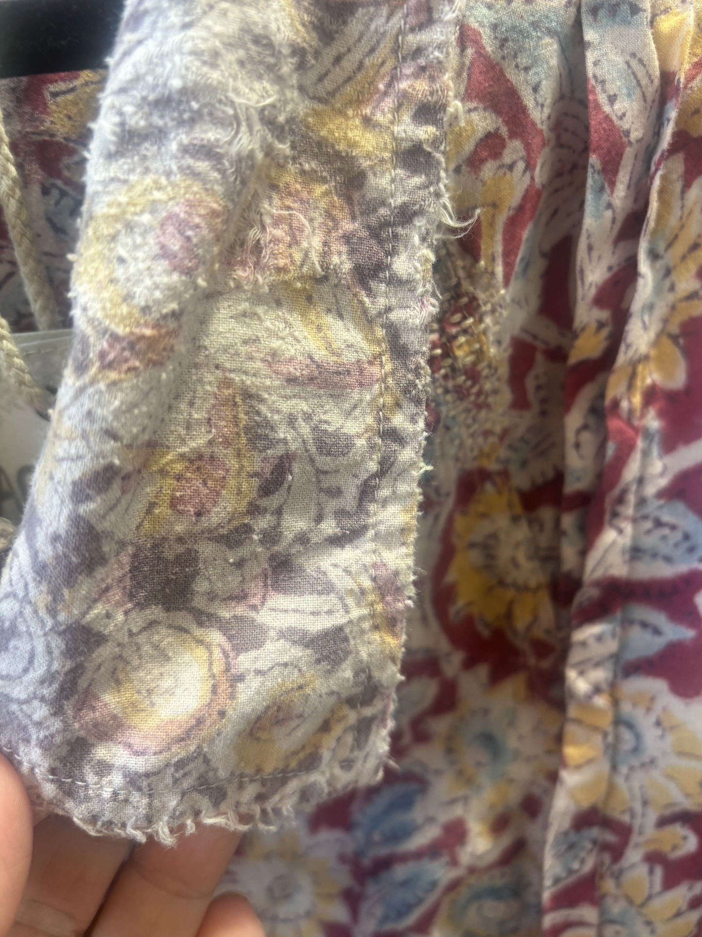 Magnolia Pearl Block Print Tora Shirt 1123 OOAK