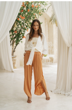 Khush Luma Pant Solid Caramel