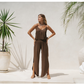 Khush Olea Jumpsuit- Solid Brown