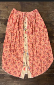 Jaded Gypsy Floral Meadows Skirt- Rose