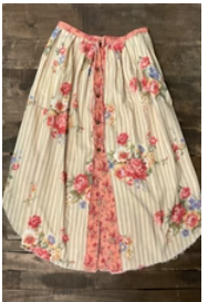 Jaded Gypsy Floral Meadows Skirt- Rose
