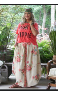 Jaded Gypsy Floral Meadows Skirt- Rose