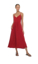 Khush Soller Dress-Solid Ruby