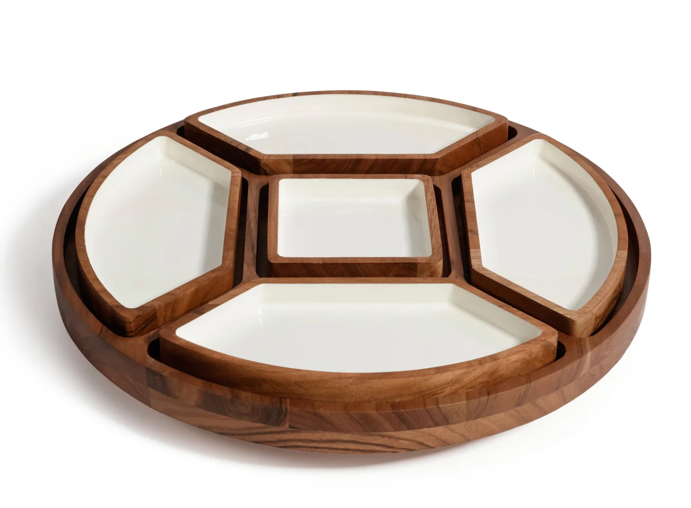 Lazy Susan With 5 Condiment Sections
