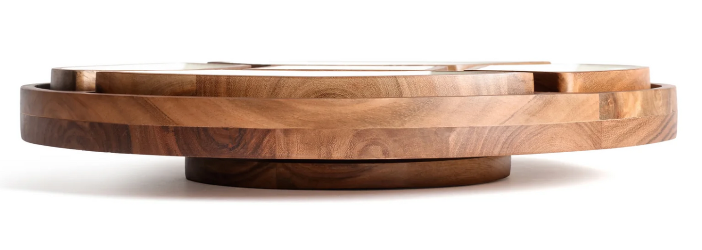 Lazy Susan With 5 Condiment Sections