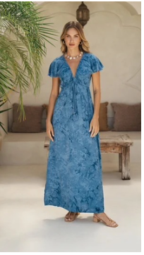 Khush Avelie Dress- Hazy Denim