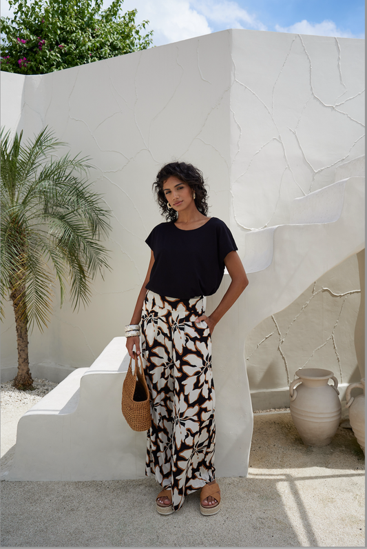 Khush Johanna Pant - Bloomtide Black