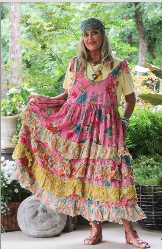 Jaded Gypsy Drift Into Bloom Dress- OS