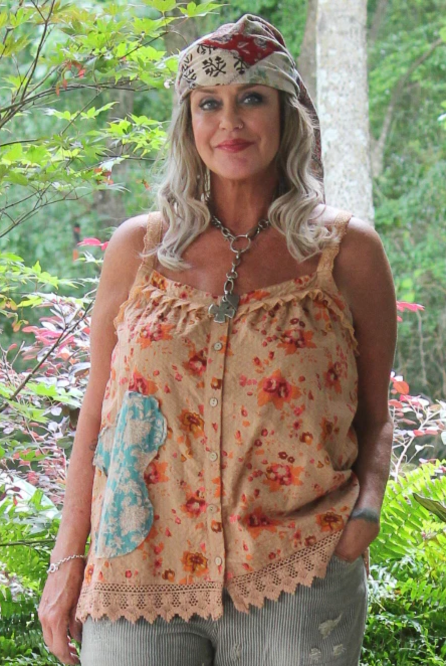 Jaded Gypsy Field of Flowers Tank