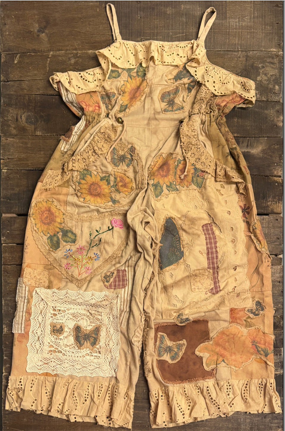 House of Jaded Gypsy Floral Meadows Overalls
