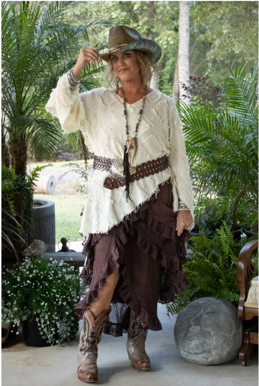 Jaded Gypsy Whispering Hour Wrap Skirt-O/S