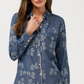 Johnny Was Miranda Jacquard Denim Western Shirt