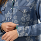 Johnny Was Miranda Jacquard Denim Western Shirt