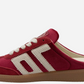 Back 70's Easter Velvet Red Backless Slip-On Sneakers | Women's Luxe Streetwear