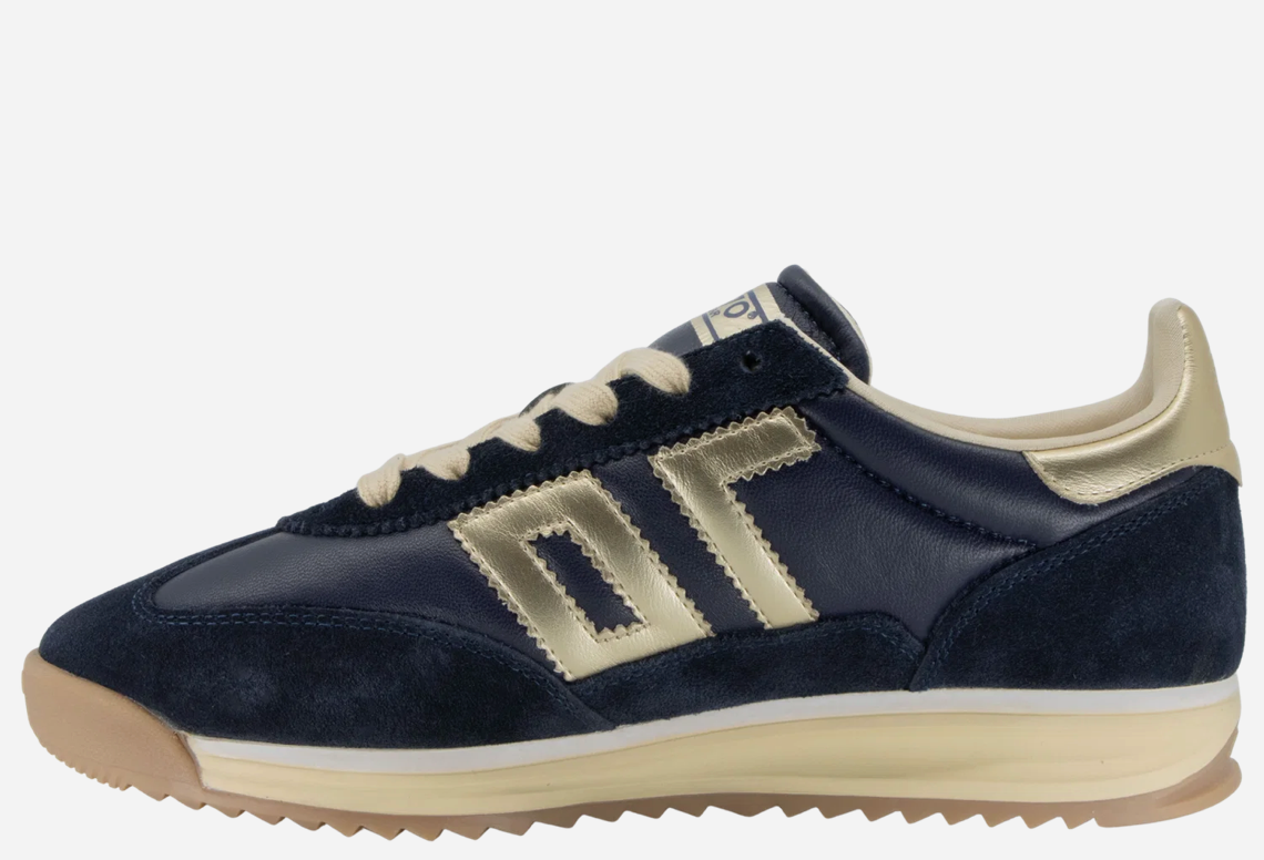 Back 70's Jogger N Navy & Gold Women's Sneakers | Luxe Streetwear