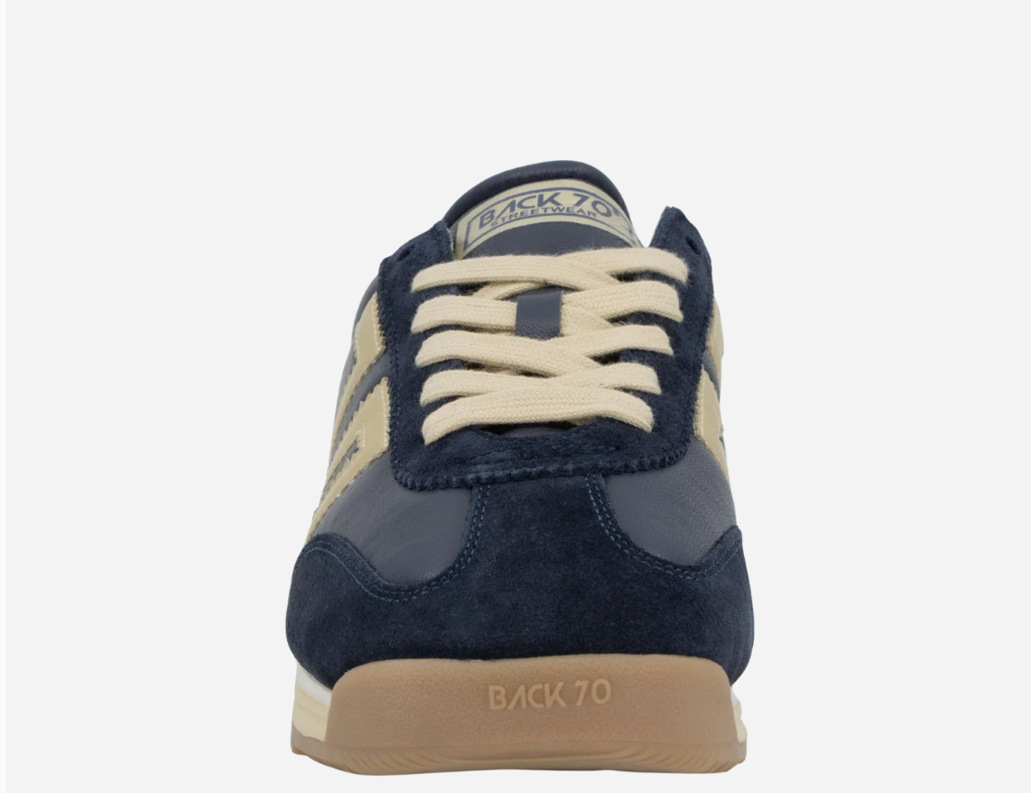 Back 70's Jogger N Navy & Gold Women's Sneakers | Luxe Streetwear