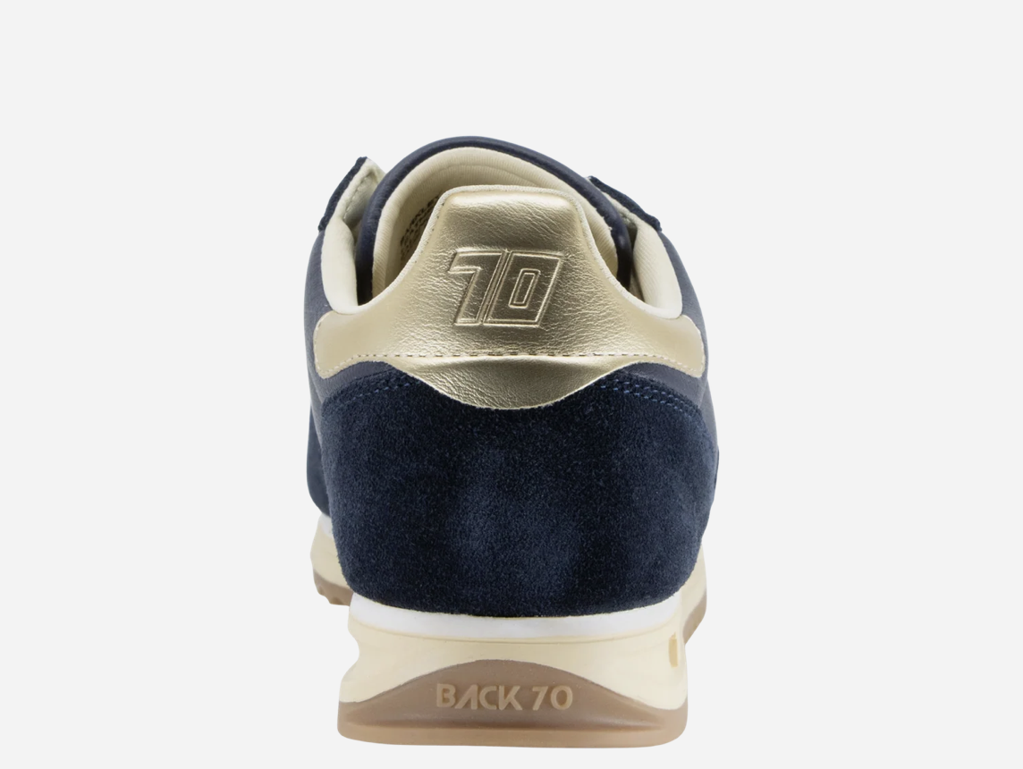 Back 70's Jogger N Navy & Gold Women's Sneakers | Luxe Streetwear