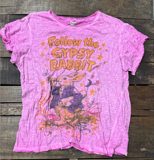 House of Jaded Gypsy Worn and Weathered Tee - Gypsy Rabbit