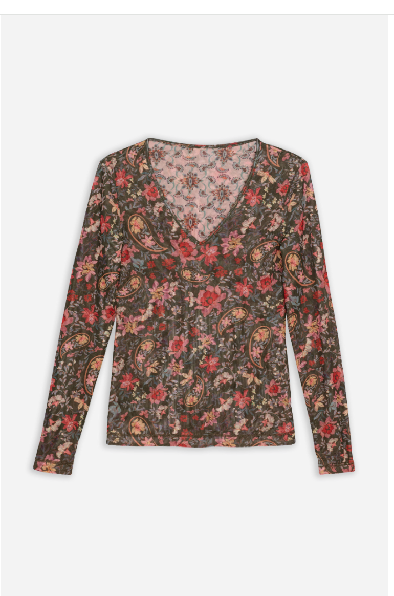 Johnny Was Lindey Long Sleeve Reversible Tee - Asher