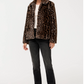 Johnny Was Faux Fur Cropped Coat - Farrah Leopard