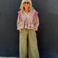 House of Jaded Gypsy Dusty Bloom Top - Olive