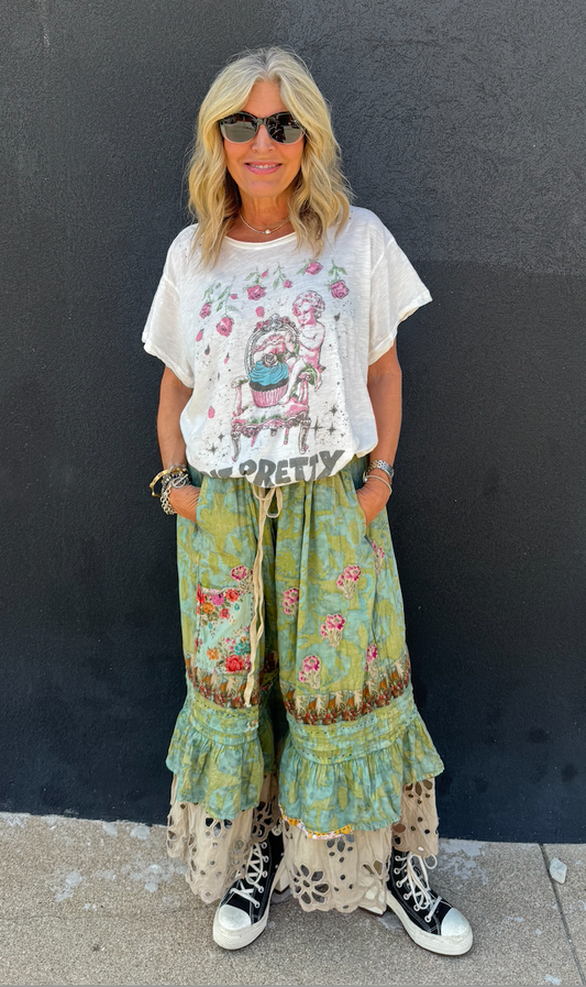 House of Jaded Gypsy Faded Garden Bloomers - Ocean