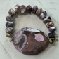 Purple Jasper Agate & Gold Hematite Bracelet