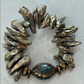 Tibetan Turquoise Mosaic & Gold Quartz Bracelet