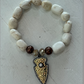 Magnesite Bracelet with 14K Gold-Plated CZ Arrow Charm