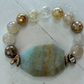 Aqua Jasper & Coated Agate Hematite Bracelet