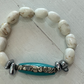Tibetan Turquoise, Magnesite & Silver Hematite Bracelet
