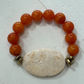 Orange Malaysian Jade & Jasper Statement Bracelet
